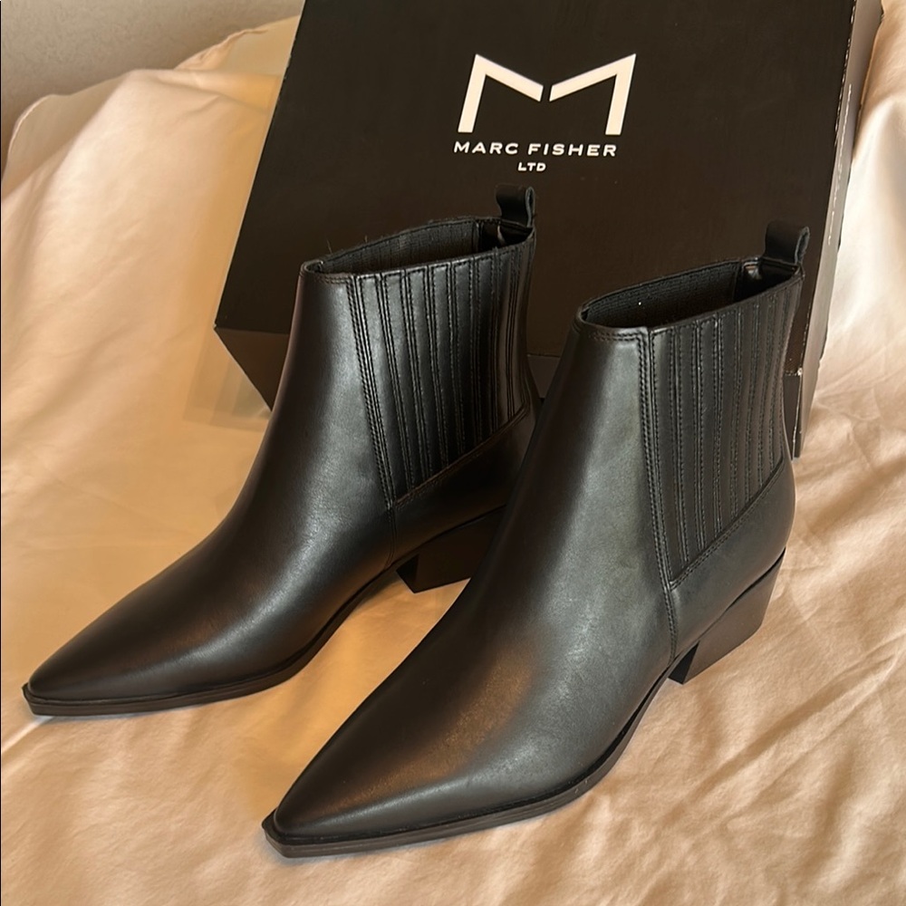 Marc Fisher Black Ankle Boots